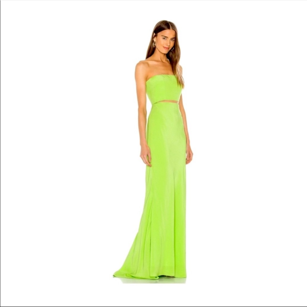 NWT Lovers and Friends Pryce Gown in Neon Lime